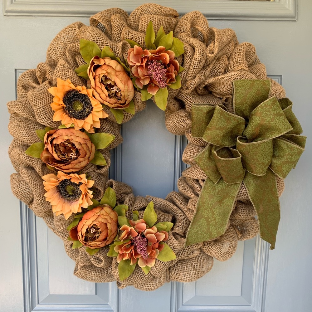 Fall Burlap Wreath